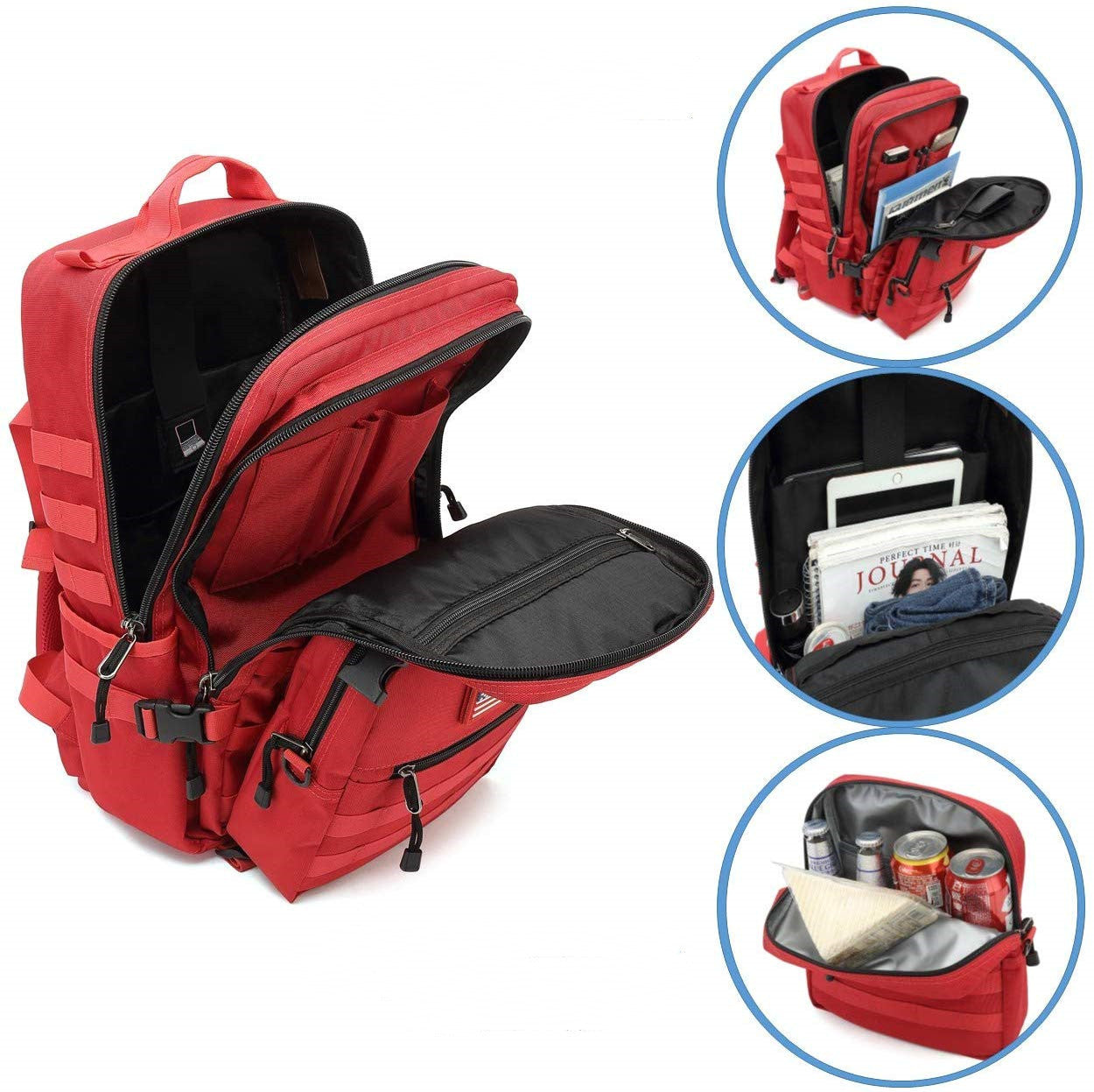 New Tactical 3P Backpack Molle Removable Large Capacity Backpack  Attack Mountaineering Hiking Bag