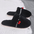 Winter indoor baotou fleece-lined confinement shoes parent-child bows home shoes rhinestone heattechflats cotton slippers