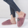 Autumn winter indoor and outdoor home rhinestone women's cotton slippers baotou new arrival wool slippers home heattechstuffed slippers