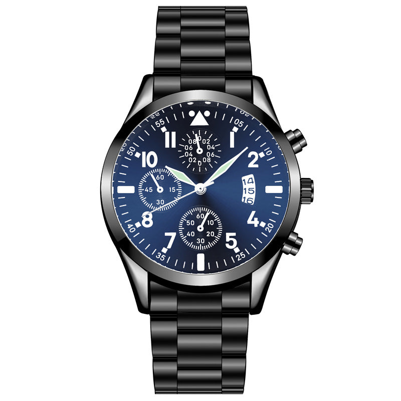 Factory direct aliexpress luminous quartz watch - business casual fashion men's watch with large dial and strap