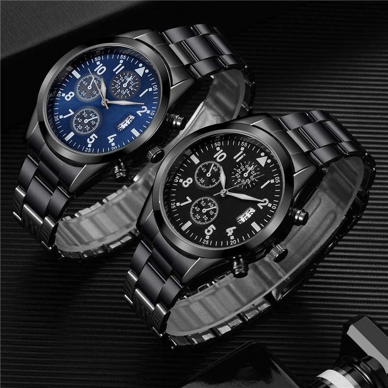 Factory direct aliexpress luminous quartz watch - business casual fashion men's watch with large dial and strap