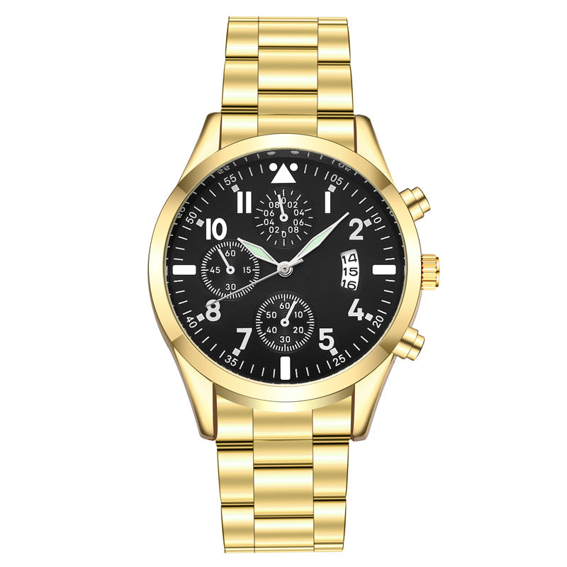 Factory direct aliexpress luminous quartz watch - business casual fashion men's watch with large dial and strap
