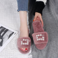 Factory direct new cotton slippers pearl plush slippers women's korean style fuzzy slippers dropshipping available