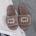 Factory direct new cotton slippers pearl plush slippers women's korean style fuzzy slippers dropshipping available