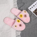 2024 candy color floral cotton slippers - warm, single-strap indoor house slippers - autumn/winter family matching cotton slippers - wholesale