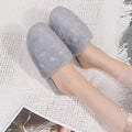 2024 women's winter slippers - warm, indoor, full-coverage, couple's style, fleece-lined, thick-soled, heart-shaped toe, plush slippers for home comfort