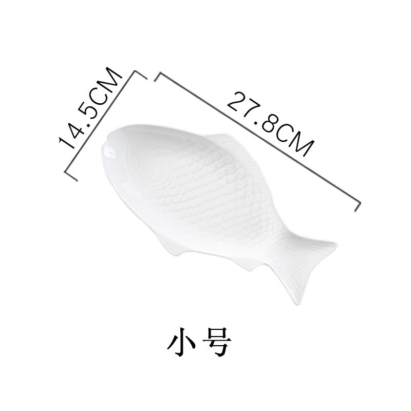 Japanese-style dinner plates, food plates, fish plates, ceramic home use, new creative personalized commercial restaurant popular steamed fish plate