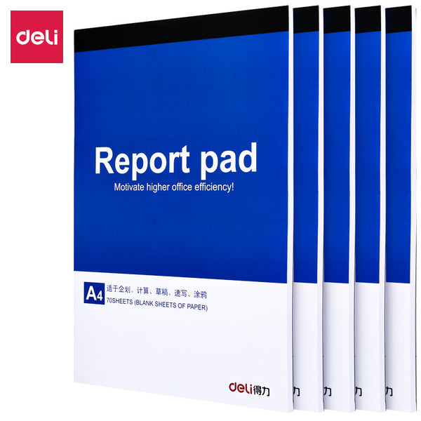 Deli Stationery 7711 Draft Book A4 Blank Thick Note Paper Student Calculation White Paper Book Notebook Note Paper Book