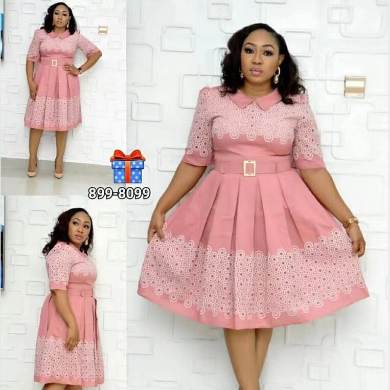 Kayaat cross-border supply export african plus size women's clothing   circle printing dress