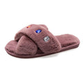 Export 2024new arrivalall year round slippers women's flats cross stuffed indoor home open rhinestone fur slippers cotton slippers