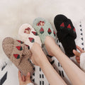 Women's slippers - 2024 autumn/winter collection: korean style fashionable lambswool thong sandals, cross-strap flat, lazy slippers