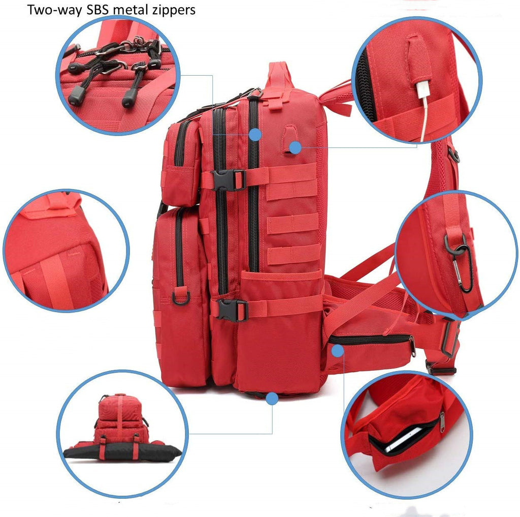 New Tactical 3P Backpack Molle Removable Large Capacity Backpack  Attack Mountaineering Hiking Bag