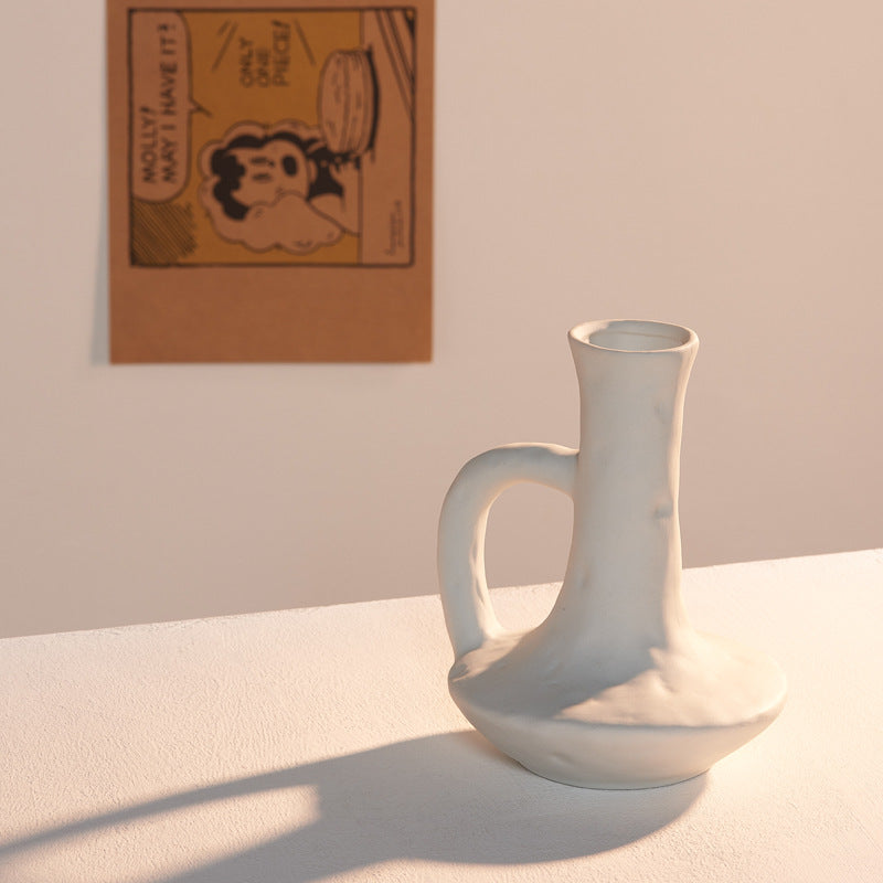 ins Nordic ceramic home ornaments, flower utensils, vases, flower arrangements, living room hydroponic photo props, retro handmade