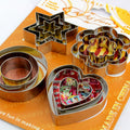Factory direct stainless steel cookie cutter set - 12 piece heart shaped fondant cake mold christmas baking tools