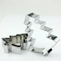 Factory direct wholesale christmas stainless steel cookie cutter set - 3 piece christmas tree & botanical diy baking stencil