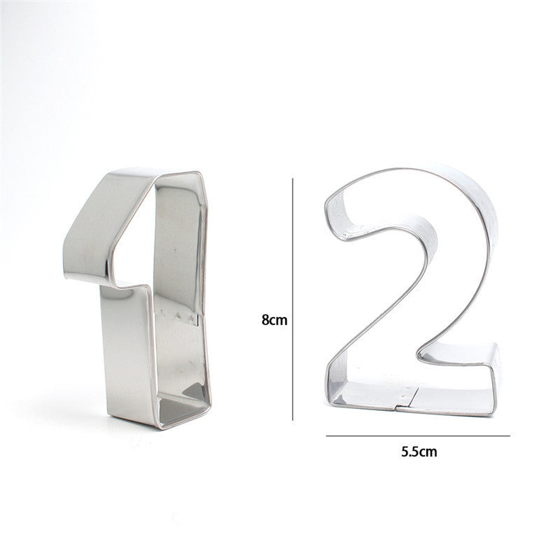 Wholesale large number 9-piece stainless steel cookie cutter set diy cake mold baking tools - in stock