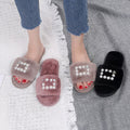Factory direct new cotton slippers pearl plush slippers women's korean style fuzzy slippers dropshipping available