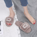 Factory direct new cotton slippers pearl plush slippers women's korean style fuzzy slippers dropshipping available