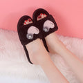 Autumn winternew arrival season home stuffed slippers women's heart-shaped open toe fur slippers heattech soft bottom cotton slippers