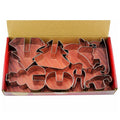 Christmas 3d stainless steel cookie cutter set - 8 piece fondant cake mold diy baking tools - in stock from manufacturer