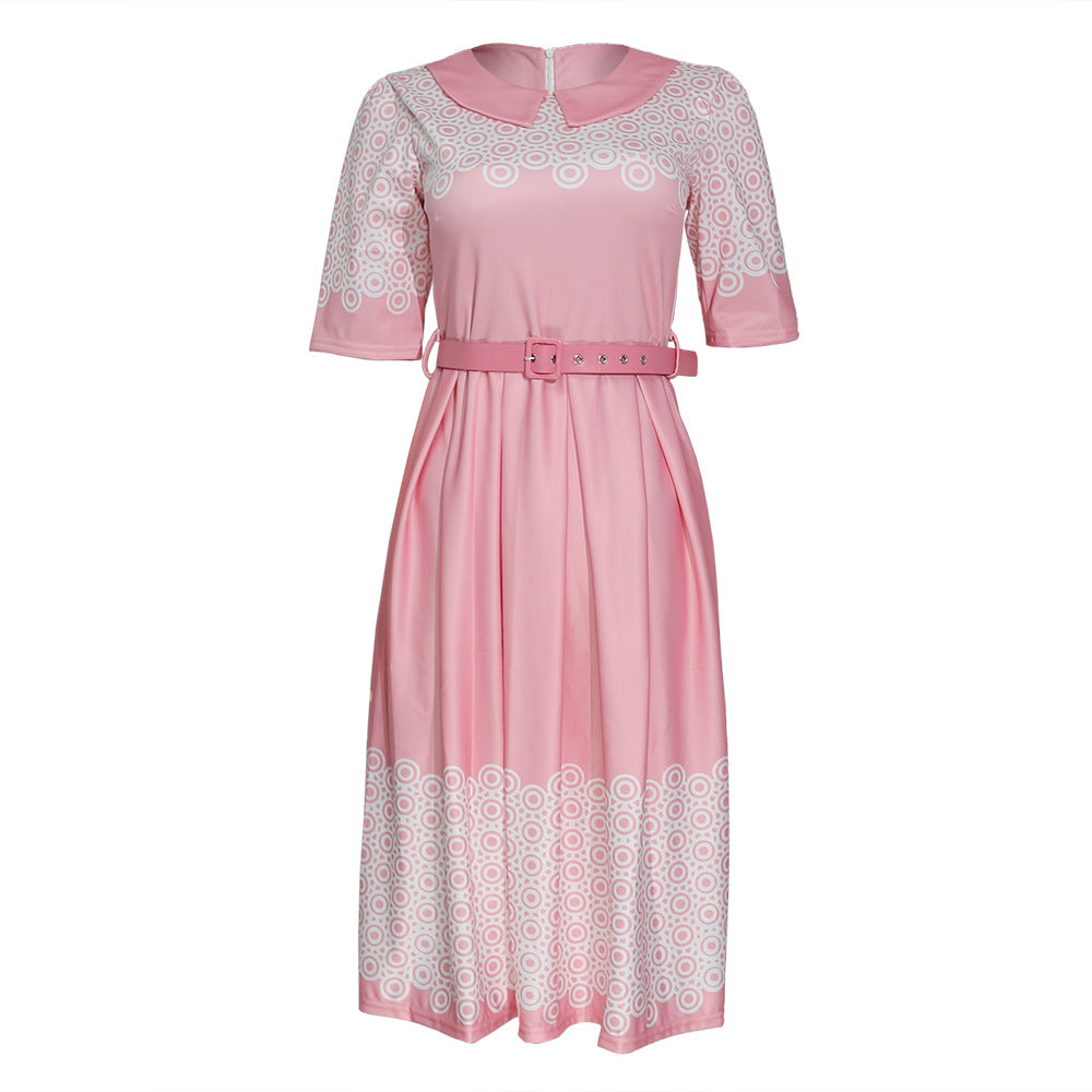 Kayaat cross-border supply export african plus size women's clothing   circle printing dress