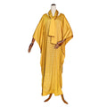 african plus size women's clothing heavy industry hot diamond beading silk satin round neck wide bat sleeve robe matching headscarf