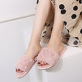Spring fallwinter pearl flip flop women's fleece-linedheattech slippers trendy plaid indoor cotton slippers student slippers women