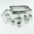 Factory direct new arrival: 3d stainless steel cookie cutter set - christmas gingerbread house 10-piece baking tool kit