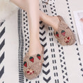Women's slippers - 2024 autumn/winter collection: korean style fashionable lambswool thong sandals, cross-strap flat, lazy slippers