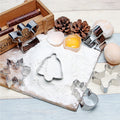 hot-selling christmas 6-piece bell diy baking tools christmas cake mold stainless steel cookie mold