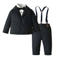 Factory direct children's autumn/winter boys' suit three-piece set, boy's flower boy outfit, british style wholesale
