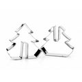 Christmas 3d stainless steel cookie cutter set - 8 piece fondant cake mold diy baking tools - in stock from manufacturer