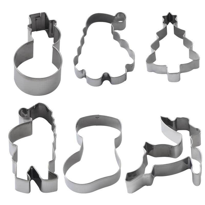 Wholesale christmas cookie cutter set - stainless steel baking tools for diy cookie cutting