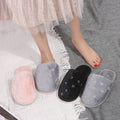 2024 women's winter slippers - warm, indoor, full-coverage, couple's style, fleece-lined, thick-soled, heart-shaped toe, plush slippers for home comfort