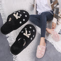 New arrivalfall and winterflowerbows cotton slippers women's home stuffed slippers one piece drop shipping baotou cotton slippers