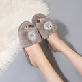 Ins cute girl heart smiley face stuffed slippers winter home daily use cotton slippers student slippers dropshipping