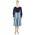 European and american cross-border e-commerce african plus size women's a-line skirt   striped flared skirt dress
