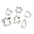 hot-selling christmas 6-piece bell diy baking tools christmas cake mold stainless steel cookie mold