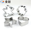 Ready-to-ship christmas stainless steel cookie cutter set - gingerbread man, plum blossom, heart-shaped baking tools & cake molds