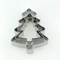 Factory direct wholesale christmas stainless steel cookie cutter set - 3 piece christmas tree & botanical diy baking stencil