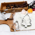 Factory direct wholesale christmas stainless steel cookie cutter set - 3 piece christmas tree & botanical diy baking stencil