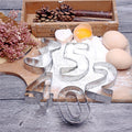 Wholesale large number 9-piece stainless steel cookie cutter set diy cake mold baking tools - in stock