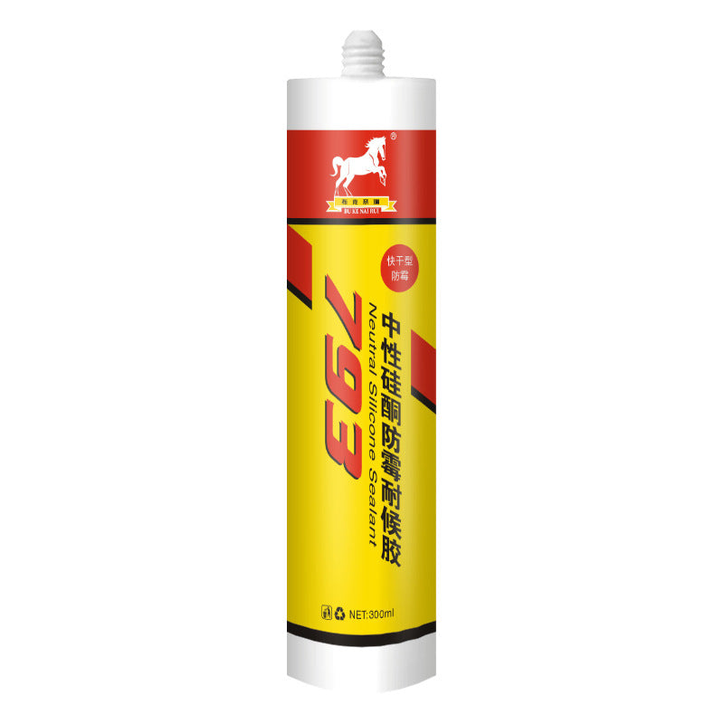 Factory direct sales 793 glass glue mildew-proof waterproof neutral transparent white weather-resistant fast-drying glass glue whole box batch~