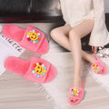 Korean designer cartoon plush home slippers - women's cute macaron warm cotton slippers - smiley face slippers