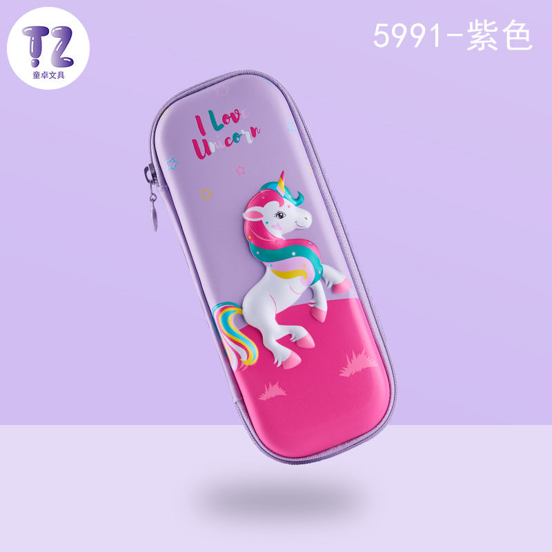 Factory direct sales 3D decompression Korean version creative multi-function large-capacity pencil case kindergarten cartoon cute pet stationery box