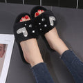 2024new arrivalstuffed slippers women's one-line heattechk-style home confinement shoes indoor and outdoor flat heel women's cotton slippers