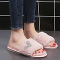 2024new arrivalstuffed slippers women's one-line heattechk-style home confinement shoes indoor and outdoor flat heel women's cotton slippers