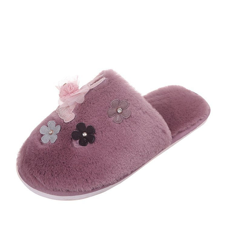 hot-selling new cute plush cotton slippers wholesale winter family home indoor warm cotton slippers