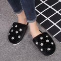 2024 fall/winter new korean style rhinestone fuzzy slippers - trendy chic women's slippers for outdoor wear - dropshipping available