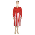 European and american cross-border e-commerce african plus size women's a-line skirt   striped flared skirt dress